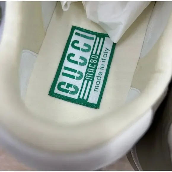 Men's Gucci Mac 80 low top leather sneakers size 11 fits 11.5 US made in Italy - Picture 4 of 14